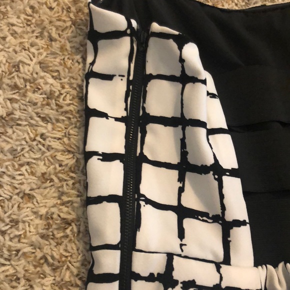 Rachel Roy black/white windowpane cocktail dress - Picture 4 of 6